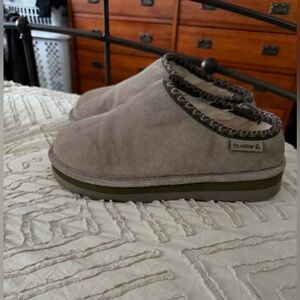 BearPaw Light Brown Suede Slippers
